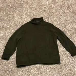 J. Crew Green Turtleneck Sweater Soft Knit
